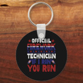 Firework Technician 7月おもしろい4日Usa Pyro-Tec キーホルダー (正面)
