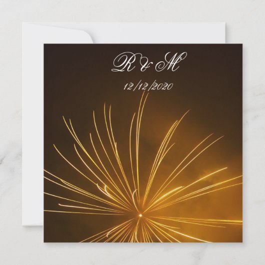 Fireworksお祝い結婚ズ 招待状 (裏面)