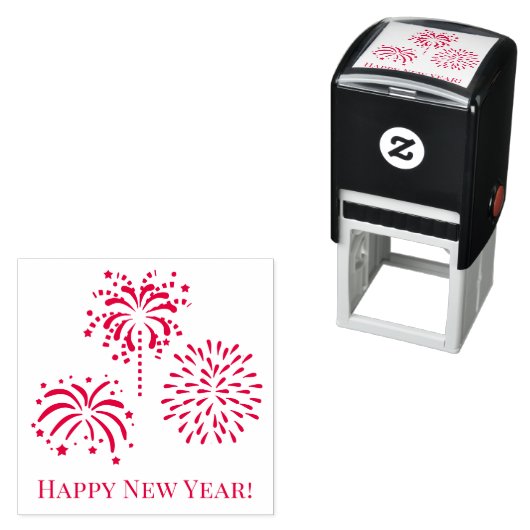 Fireworksとのあいさつ#2新年おめでとう セルフインキングスタンプ (インサイチュ)
