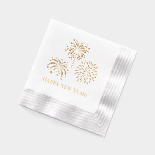 Fireworksとのあいさつ#2新年おめでとう 箔ナプキン (左)