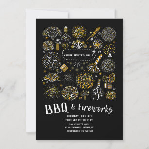 FireworksとBBQ招待状 招待状