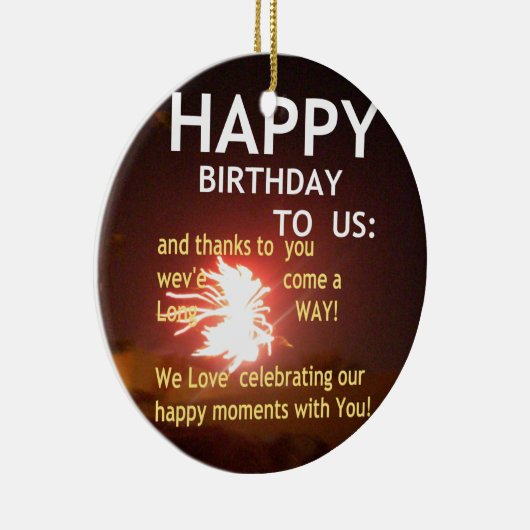 Fireworksのお祝いとありがとうご連絡 セラミックオーナメント (右)