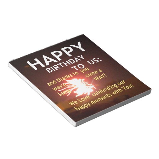 Fireworksのお祝いとありがとうご連絡 ノートパッド (アングル)