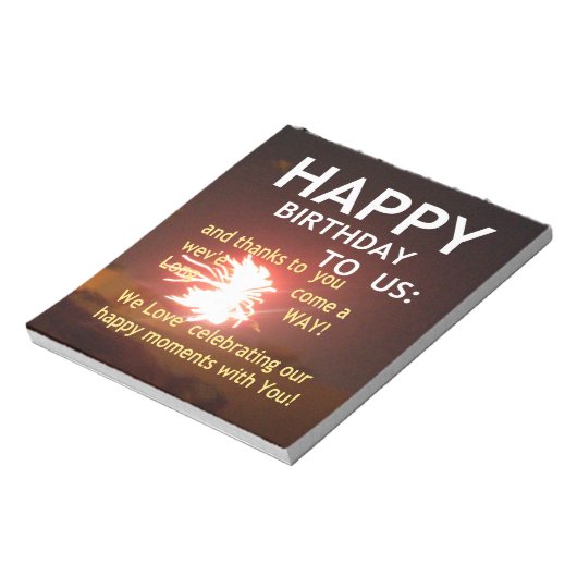 Fireworksのお祝いとありがとうご連絡 ノートパッド (回転)