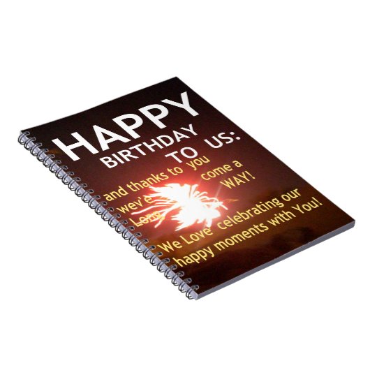 Fireworksのお祝いとありがとうご連絡 ノートブック (右側)