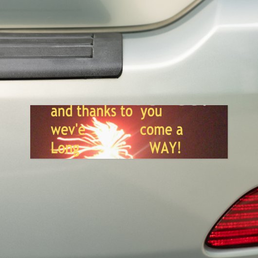 Fireworksのお祝いとありがとうご連絡 バンパーステッカー (車上)