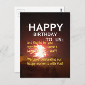 Fireworksのお祝いとありがとうご連絡 ポストカード (正面/裏面)