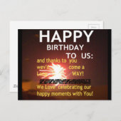 Fireworksのお祝いとありがとうご連絡 ポストカード (正面/裏面)