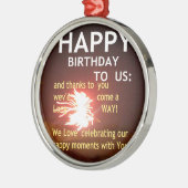 Fireworksのお祝いとありがとうご連絡 メタルオーナメント (左)