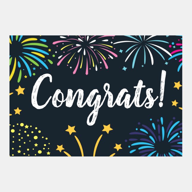 Fireworksのお祝いのカード (正面)