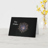 Fireworksのお祝結婚いのカード カード (黄色い花)