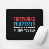 Fireworksのもし専門家走は走おもしろい7月の4thを読む マウスパッド (マウス)