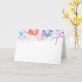 Fireworksのオン空白の(背景色の追加) カード (黄色い花)