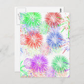 Fireworksのオン空白の(背景色の追加) ポストカード (正面/裏面)