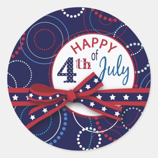 FireworksのステッカーB ラウンドシール (正面)