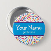 Fireworksのポリアミドプライドフラグの発音タグ 缶バッジ (正面&裏面)