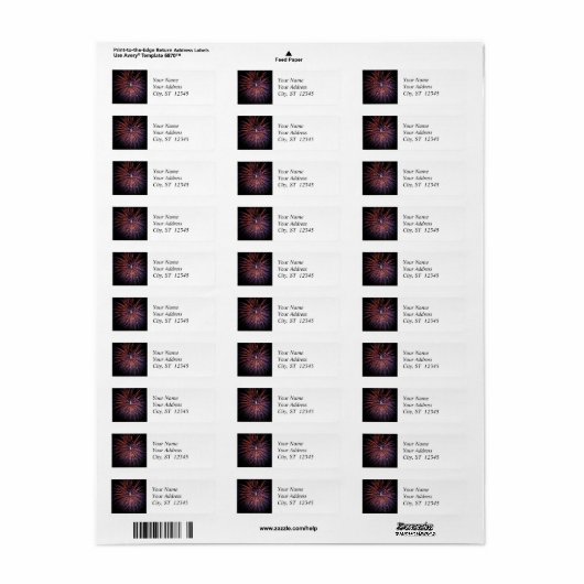 Fireworksの住所 シール (フルシート)