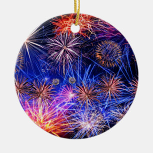 Fireworksの円オーナメント セラミックオーナメント