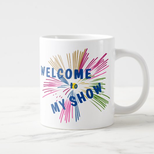 Fireworksの文字 ジャンボコーヒーマグカップ (右)