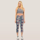 Fireworksの背景 カプリレギンス (正面)