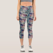 Fireworksの背景 カプリレギンス (正面)