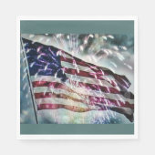 Fireworksの背景 スタンダードランチョンナプキン (正面)