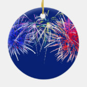 Fireworksの背景 セラミックオーナメント (裏面)