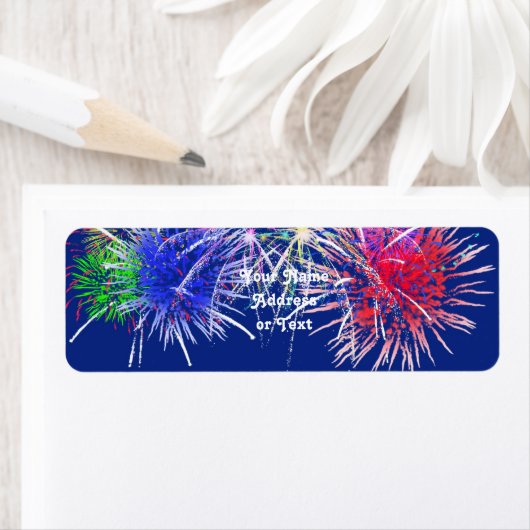 Fireworksの背景 ラベル (インサイチュ)