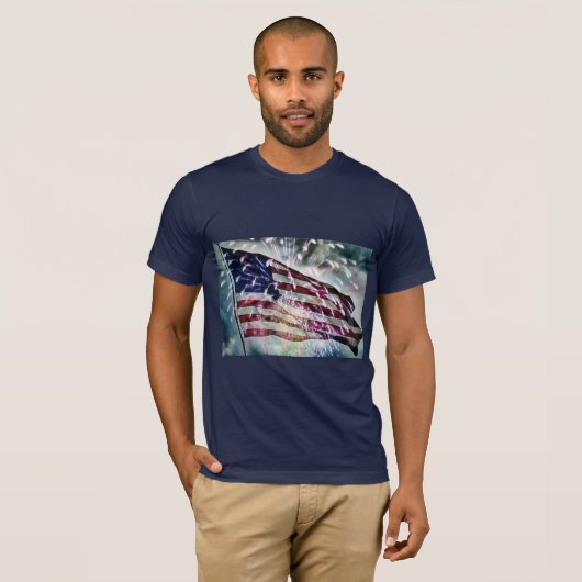 Fireworksの背景 Tシャツ (正面フル)