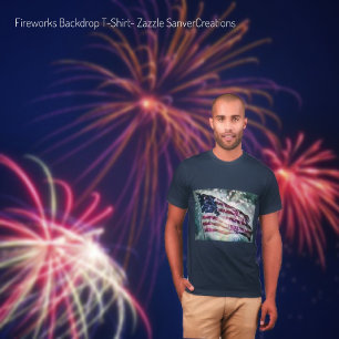 Fireworksの背景 Tシャツ