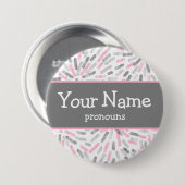 FireworksのDemigirlプライドフラグの代名詞の名前 缶バッジ (正面&裏面)