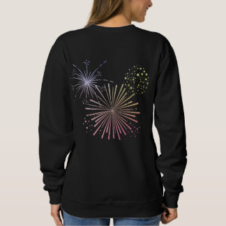 Fireworksカラフルお祝い新年Tシャツ スウェットシャツ