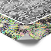 Fireworksカラフルフレーム独自の写真を作成 ポスター (角)