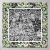 Fireworksカラフルフレーム独自の写真を作成 ポスター (正面)