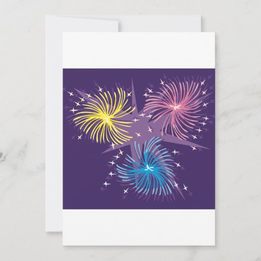 Fireworksカラフル招待状 招待状 (正面)