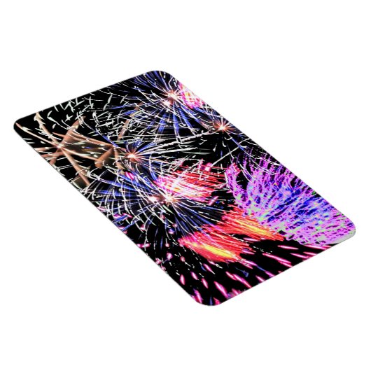 Fireworksカラフル表示7月4日 マグネット (右側)