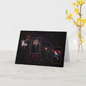 Fireworksグリーティングカード カード (黄色い花)