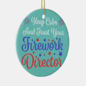 FireworksディレクターFirework Americanを信頼する  セラミックオーナメント (右)