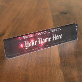 Fireworksネームデスクプレート デスクネームプレート (側面)