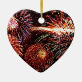 Fireworksハートオーナメント セラミックオーナメント (正面)