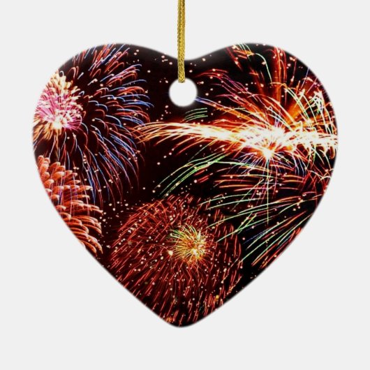 Fireworksハートオーナメント セラミックオーナメント (裏面)