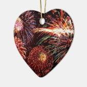 Fireworksハートオーナメント セラミックオーナメント (左)
