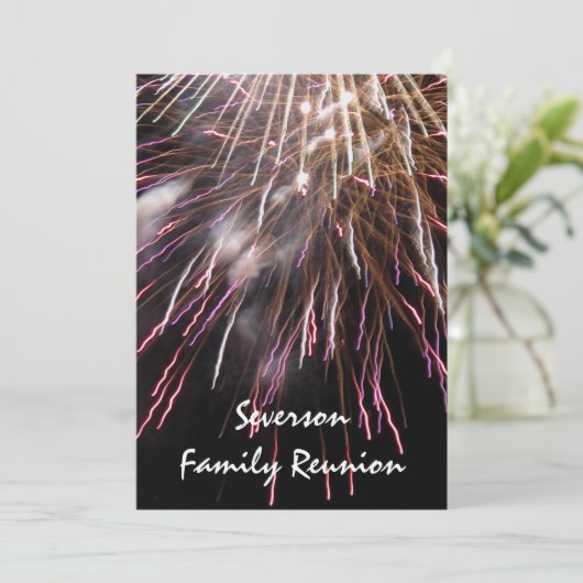 Fireworksファミリ懇親会招待状 招待状 (スタンド正面)