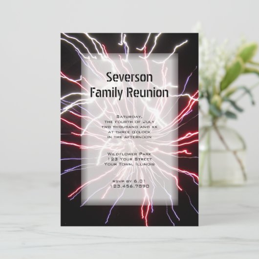 Fireworksファミリ懇親会招待状 招待状 (スタンド正面)