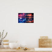 FireWorksフォトコラージュ ポスター (キッチン)