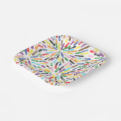 Fireworks抽象芸術LGBTQ+レインボープログレスプライド ペーパープレート (傾斜あり)