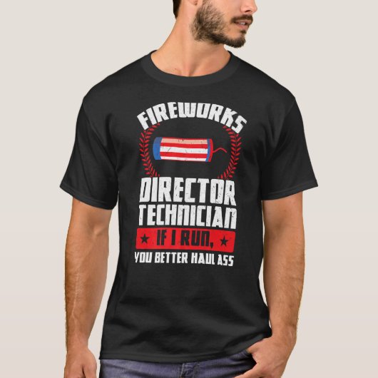 Fireworks監督技もし術者I走の予測D Tシャツ (正面)