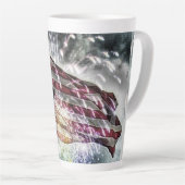 Fireworks背景II カフェラテマグ (右アングル)