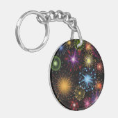 Fireworks カラフル動的デコきらめくール キーホルダー (正面左)