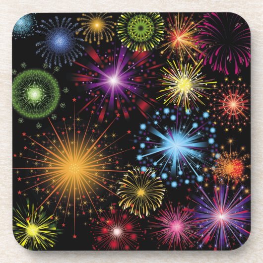 Fireworks カラフル動的デコきらめくール コースター (正面)